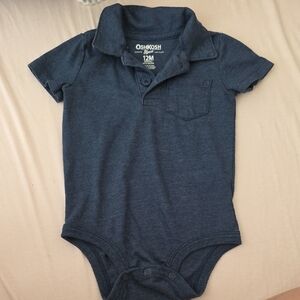 OshKosh B'gosh Dark Blue Collared Bodysuit